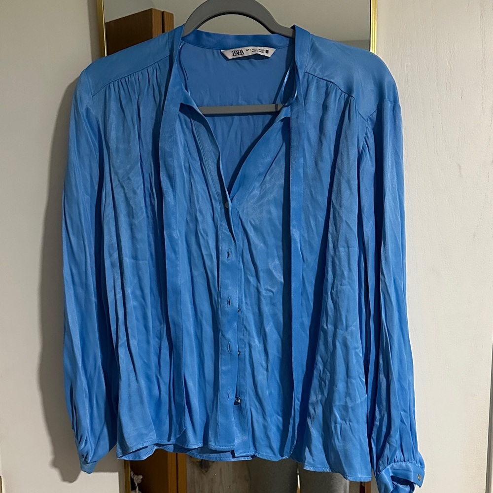 Zara Women's Vibrant Blue Blouse
